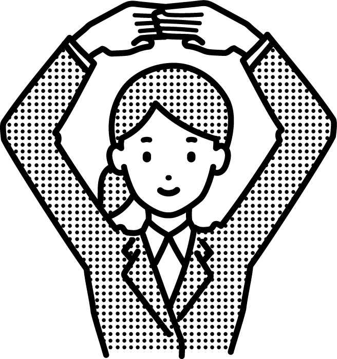 OKサインをしている担当者のイラスト