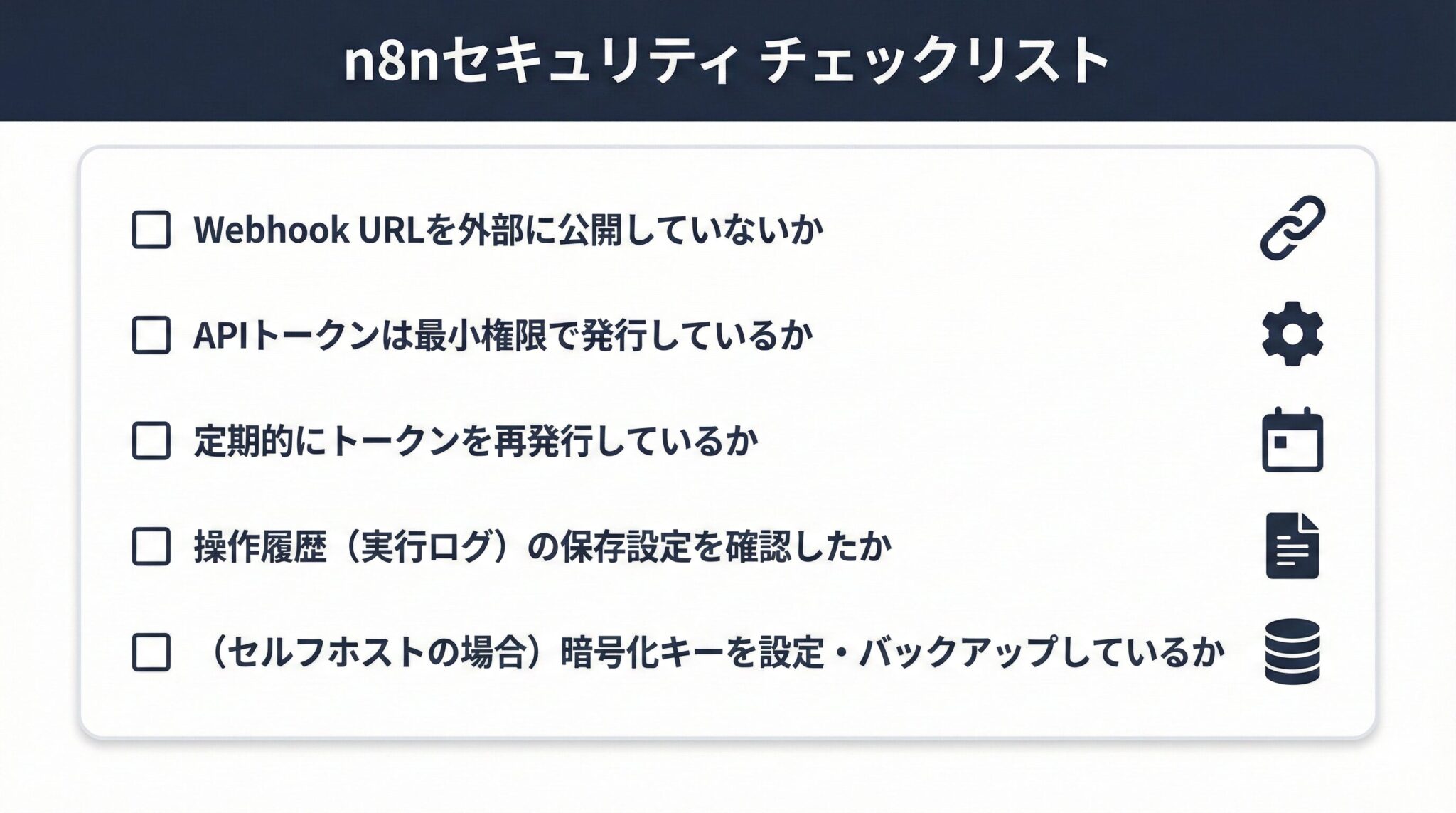セキュリティチェックリスト