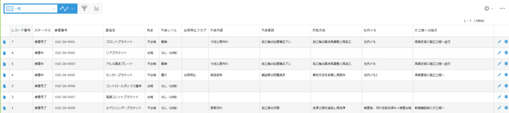 Quality inspection app - Normal
