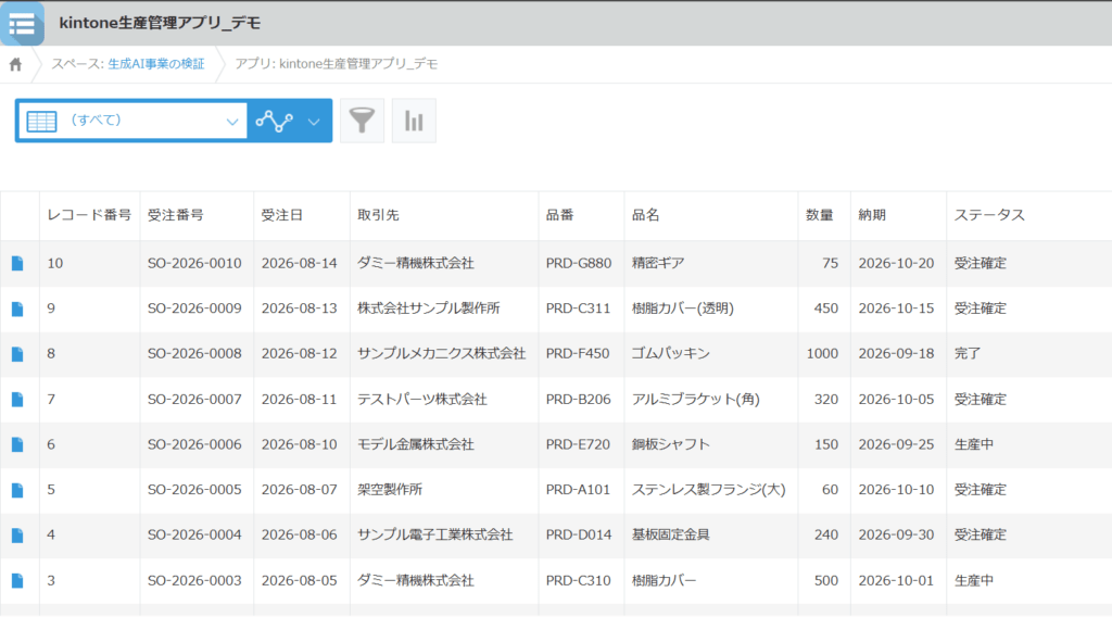 kintoneデモアプリ
